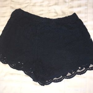 Abercrombie Navy Lace Shorts